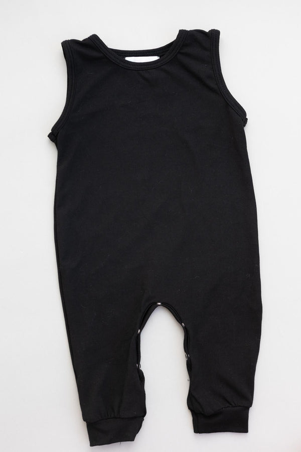black-tank-one-piece-jogger Mila &  Rose - Sophia's Style-Black Tank One-Piece Jogger-0-3M--1
